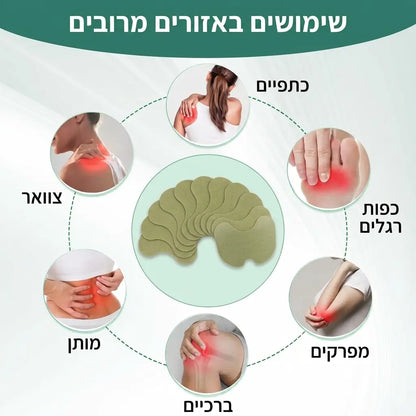 10 מדבקות צמחיות להקלה על כאבים